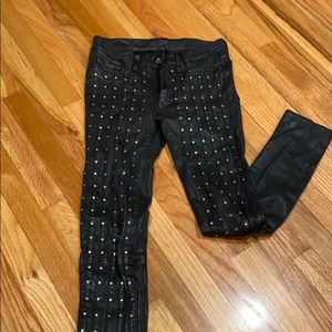 Leather studded rag and bone pants